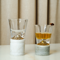 Golden mountain whiskey Glass